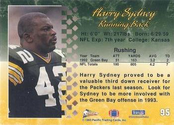 1993 Pacific #95 Harry Sydney Back
