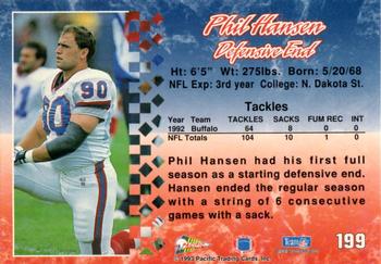 1993 Pacific #199 Phil Hansen Back