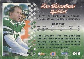 1993 Pacific #249 Ken Whisenhunt Back