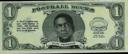 1962 Topps - Bucks #8 Don Perkins Front