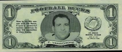 1962 Topps - Bucks #39 Frank Varrichione Front