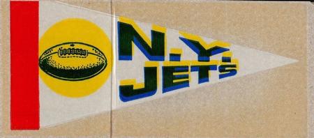 1964 Topps - Pennant Stickers #NNO New York Jets Front