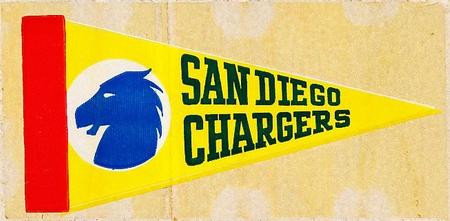 1964 Topps - Pennant Stickers #NNO San Diego Chargers Front