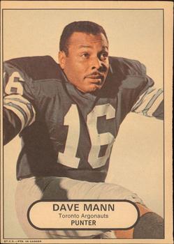1968 O-Pee-Chee CFL - Posters #10 Dave Mann Front