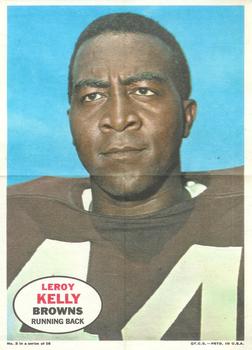 1968 Topps - Posters #2 Leroy Kelly Front