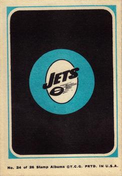 1969 Topps - Mini-Albums #24 New York Jets Back