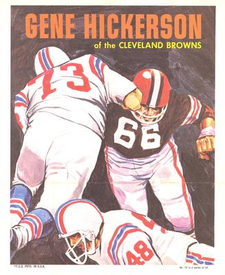 1970 Topps - Posters #15 Gene Hickerson Front