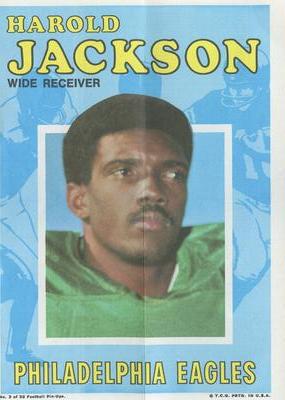 1971 Topps - Posters #3 Harold Jackson Front