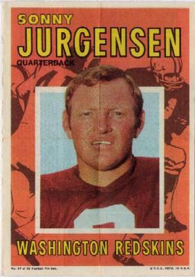 1971 Topps - Posters #17 Sonny Jurgensen Front