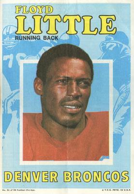 1971 Topps - Posters #31 Floyd Little Front