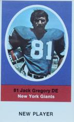 1972 Sunoco Stamps Update #NNO Jack Gregory Front