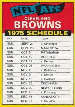 1975 Topps - Team Checklists #NNO Cleveland Browns Front