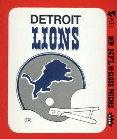 1977 Fleer Team Action - Stickers (Hi-Gloss Patches) #NNO Detroit Lions Helmet Front