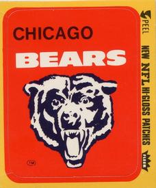 1977 Fleer Team Action - Stickers (Hi-Gloss Patches) #NNO Chicago Bears Logo Front