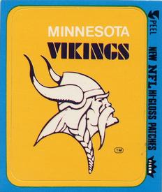 1977 Fleer Team Action - Stickers (Hi-Gloss Patches) #NNO Minnesota Vikings Logo Front