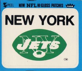 1977 Fleer Team Action - Stickers (Hi-Gloss Patches) #NNO New York Jets Logo Front