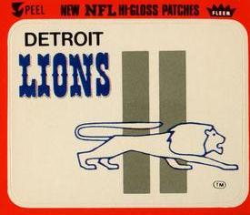 1978 Fleer Team Action - Stickers (Hi-Gloss Patches) #NNO Detroit Lions Logo Front