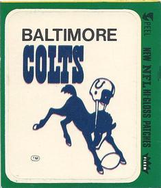 1978 Fleer Team Action - Stickers (Hi-Gloss Patches) #NNO Baltimore Colts Logo Front