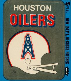 1978 Fleer Team Action - Stickers (Hi-Gloss Patches) #NNO Houston Oilers Helmet Front