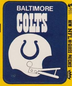 1978 Fleer Team Action - Stickers (Hi-Gloss Patches) #NNO Baltimore Colts Helmet Front