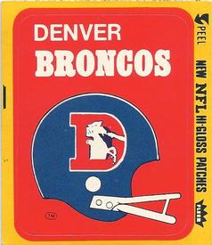 1978 Fleer Team Action - Stickers (Hi-Gloss Patches) #NNO Denver Broncos Helmet Front