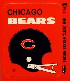 1979 Fleer Team Action - Stickers (Hi-Gloss Patches) #NNO Chicago Bears Helmet Front
