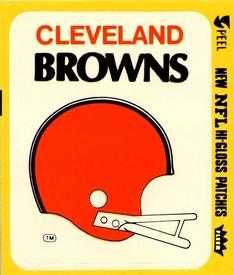 1979 Fleer Team Action - Stickers (Hi-Gloss Patches) #NNO Cleveland Browns Helmet Front