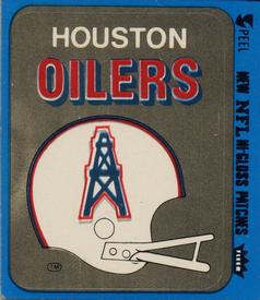 1979 Fleer Team Action - Stickers (Hi-Gloss Patches) #NNO Houston Oilers Helmet Front