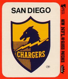 1979 Fleer Team Action - Stickers (Hi-Gloss Patches) #NNO San Diego Chargers Logo Front