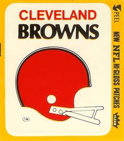 1980 Fleer Team Action - Stickers (Hi-Gloss Patches) #NNO Cleveland Browns Helmet Front