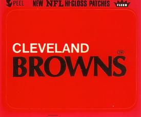 1980 Fleer Team Action - Stickers (Hi-Gloss Patches) #NNO Cleveland Browns Logo Front