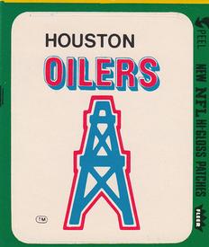 1980 Fleer Team Action - Stickers (Hi-Gloss Patches) #NNO Houston Oilers Logo Front
