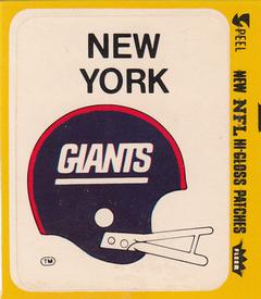 1980 Fleer Team Action - Stickers (Hi-Gloss Patches) #NNO New York Giants Helmet Front