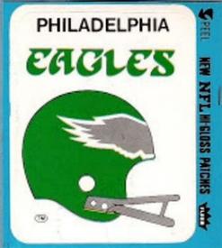 1980 Fleer Team Action - Stickers (Hi-Gloss Patches) #NNO Philadelphia Eagles Helmet Front