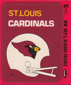 1980 Fleer Team Action - Stickers (Hi-Gloss Patches) #NNO St. Louis Cardinals Helmet Front