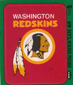 1980 Fleer Team Action - Stickers (Hi-Gloss Patches) #NNO Washington Redskins Logo Front