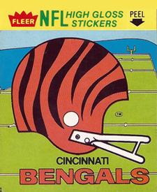 1981 Fleer Team Action - High-Gloss Stickers #NNO Cincinnati Bengals Helmet Front