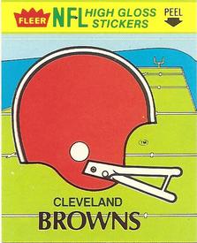 1981 Fleer Team Action - High-Gloss Stickers #NNO Cleveland Browns Helmet Front