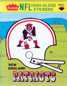 1981 Fleer Team Action - High-Gloss Stickers #NNO New England Patriots Helmet Front