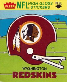 1981 Fleer Team Action - High-Gloss Stickers #NNO Washington Redskins Helmet Front