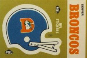 1982 Fleer Team Action - Stickers #NNO Denver Broncos Helmet Front