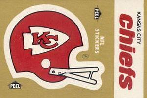 1982 Fleer Team Action - Stickers #NNO Kansas City Chiefs Helmet Front