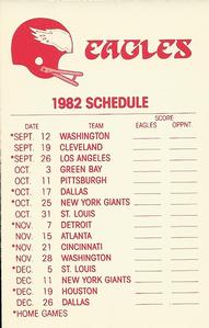 1982 Fleer Team Action - Stickers #NNO Philadelphia Eagles Logo Back