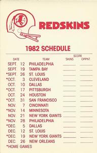 1982 Fleer Team Action - Stickers #NNO Washington Redskins Helmet Back