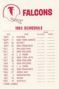 1983 Fleer Team Action - Stickers #NNO Atlanta Falcons Helmet Back