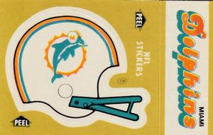 1983 Fleer Team Action - Stickers #NNO Miami Dolphins Helmet Front