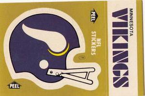 1983 Fleer Team Action - Stickers #NNO Minnesota Vikings Helmet Front
