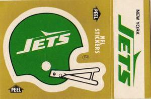 1983 Fleer Team Action - Stickers #NNO New York Jets Helmet Front