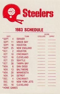 1983 Fleer Team Action - Stickers #NNO Pittsburgh Steelers Helmet Back