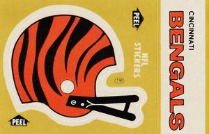 1983 Fleer Team Action - Stickers #NNO Cincinnati Bengals Helmet Front